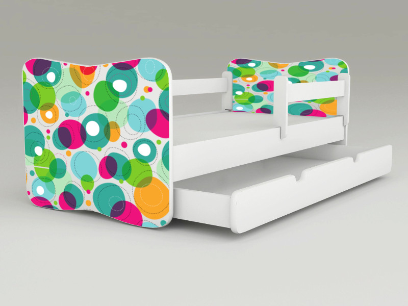 Detská posteľ s odnímateľnými bočnicami + šuflík Colour